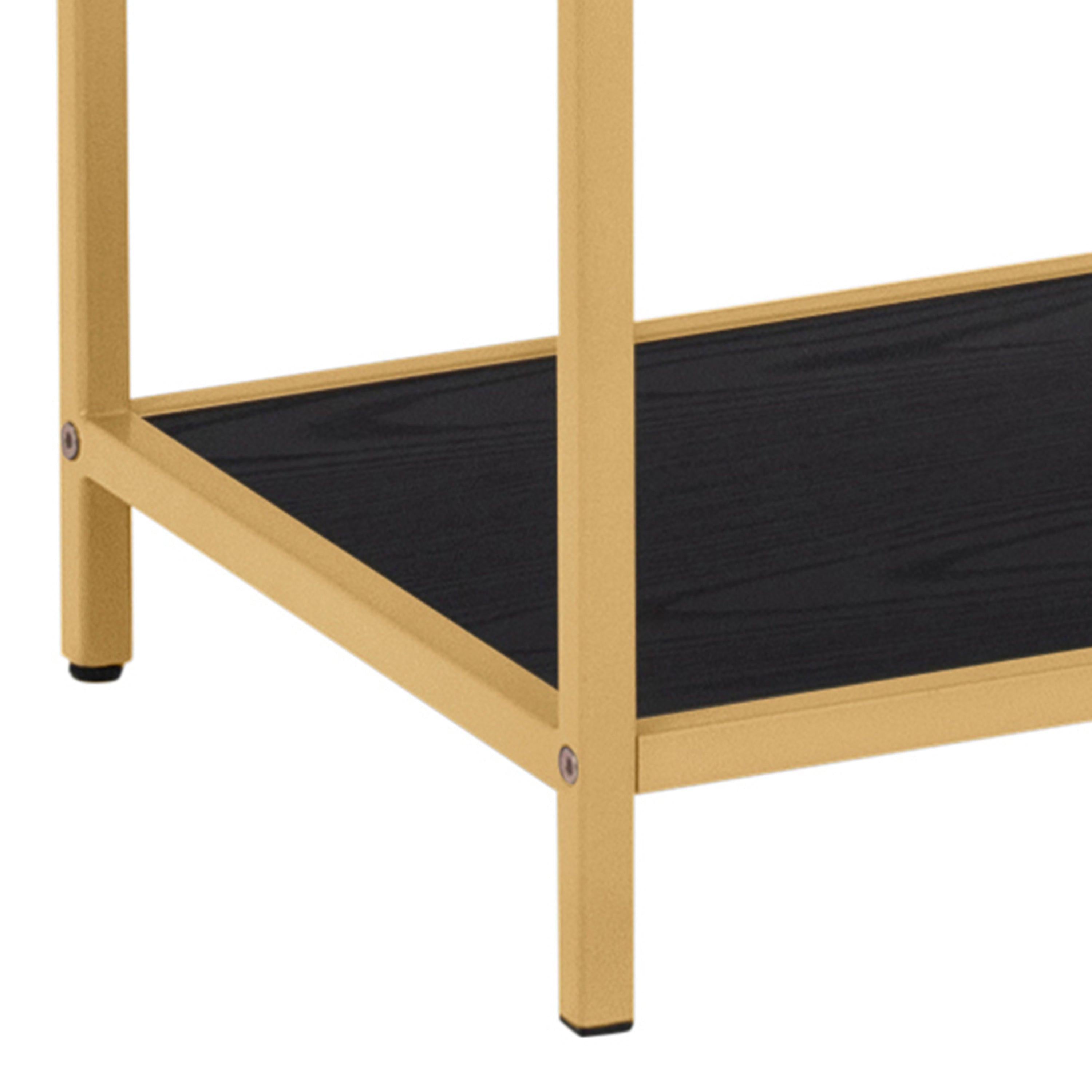 Seaford Tall Gold Metal Bookcase with 5 Black Shelves - image 7