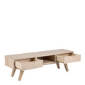 A-Line TV Unit with 2 Drawers in White Oak - image 4