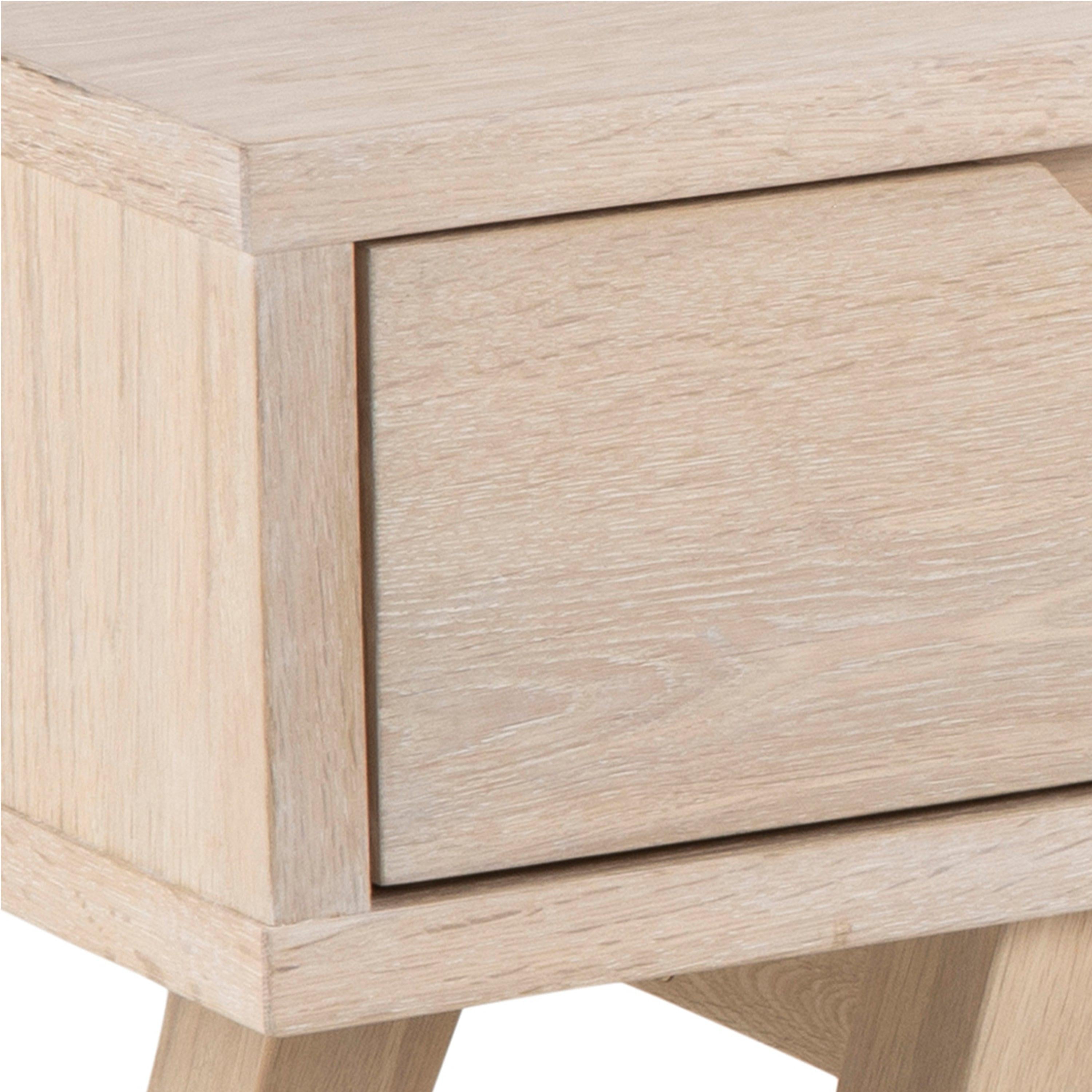 A-Line TV Unit with 2 Drawers in White Oak - image 6