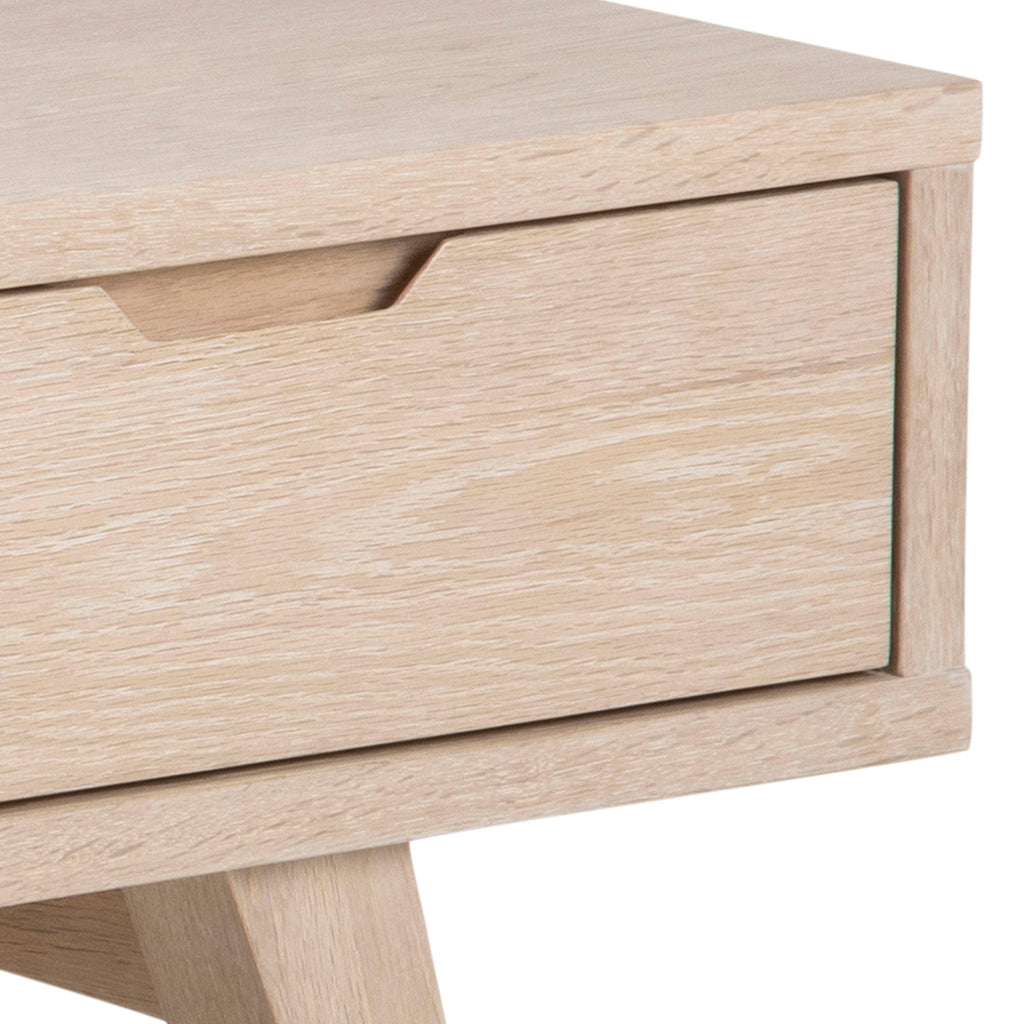A-Line TV Unit with 2 Drawers in White Oak - image 7