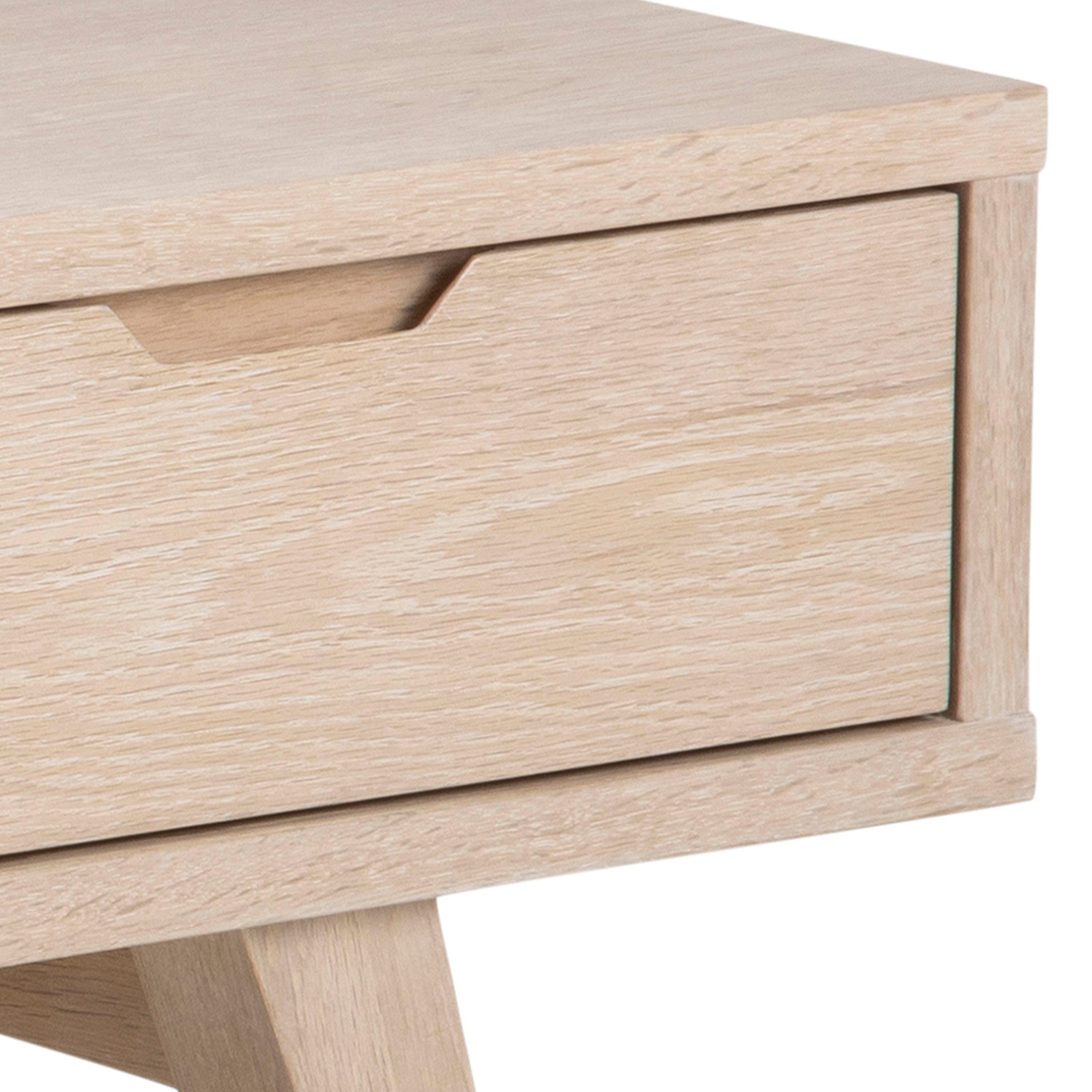 A-Line TV Unit with 2 Drawers in White Oak - image 7