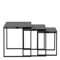 Katrine Ceramic Nest of Tables in Black Set of 3 - image 2