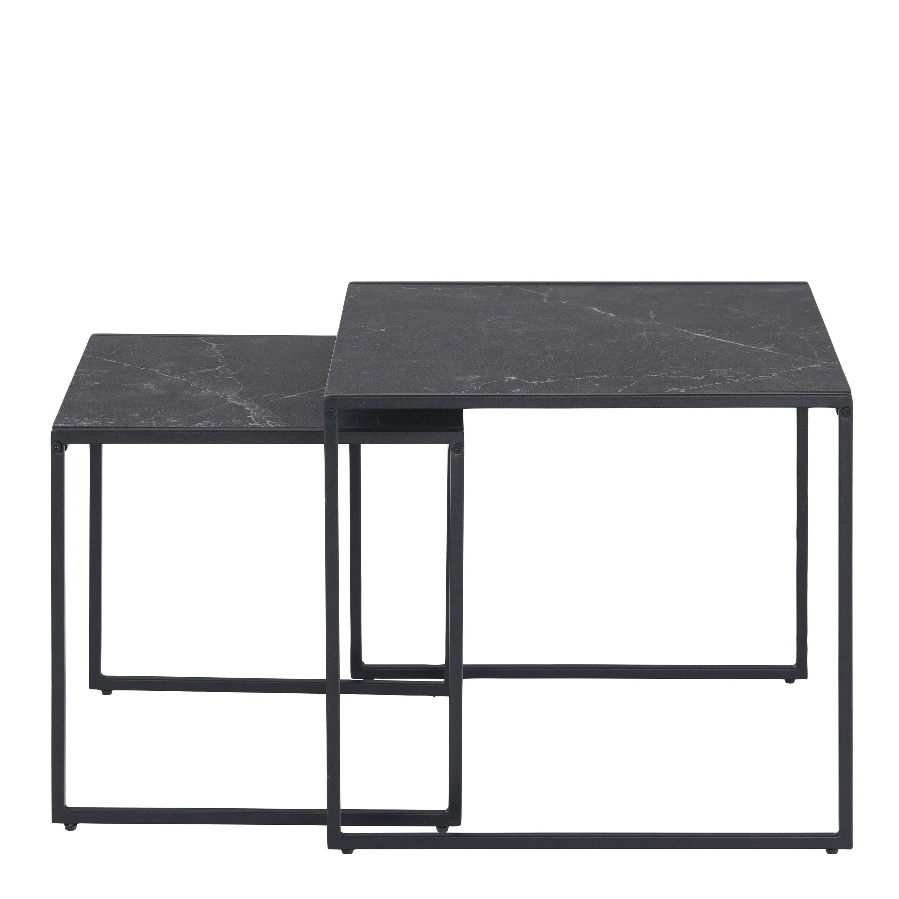 Infinity Nest of Tables in Black Matt Set of 2 - image 2