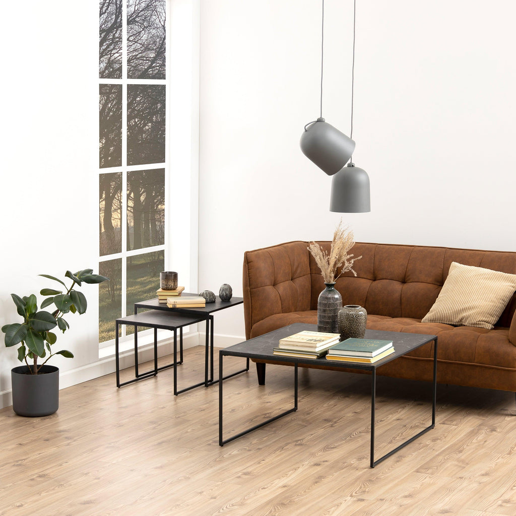 Infinity Nest of Tables in Black Matt Set of 2 - image 3