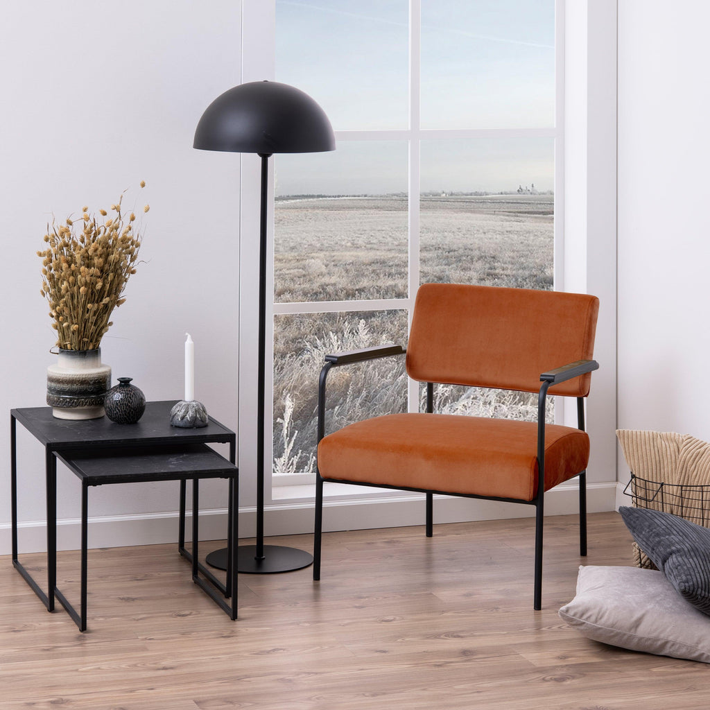 Infinity Nest of Tables in Black Matt Set of 2 - image 4