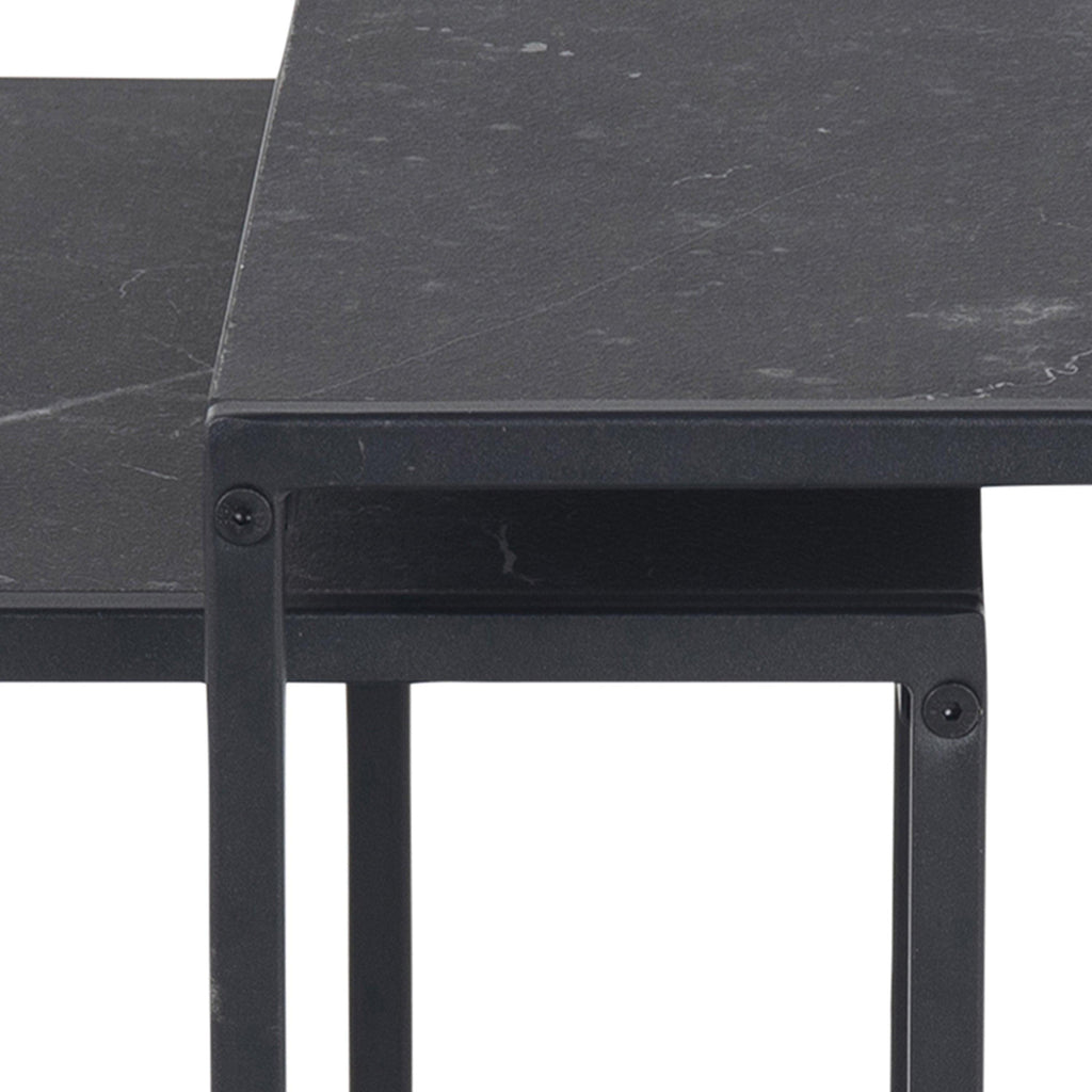 Infinity Nest of Tables in Black Matt Set of 2 - image 9