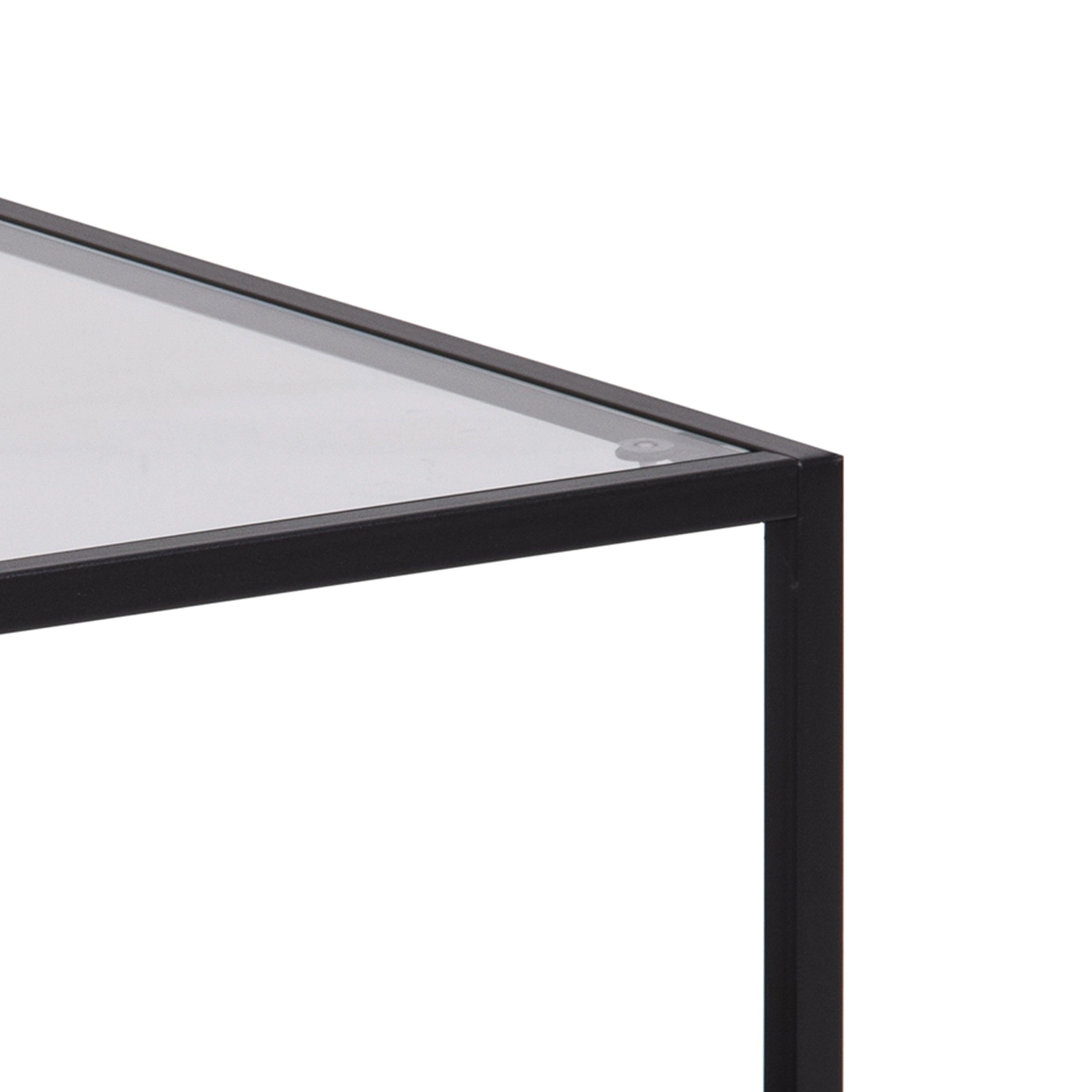Seaford Black Metal Coffee Table Set with Glass Top - image 5
