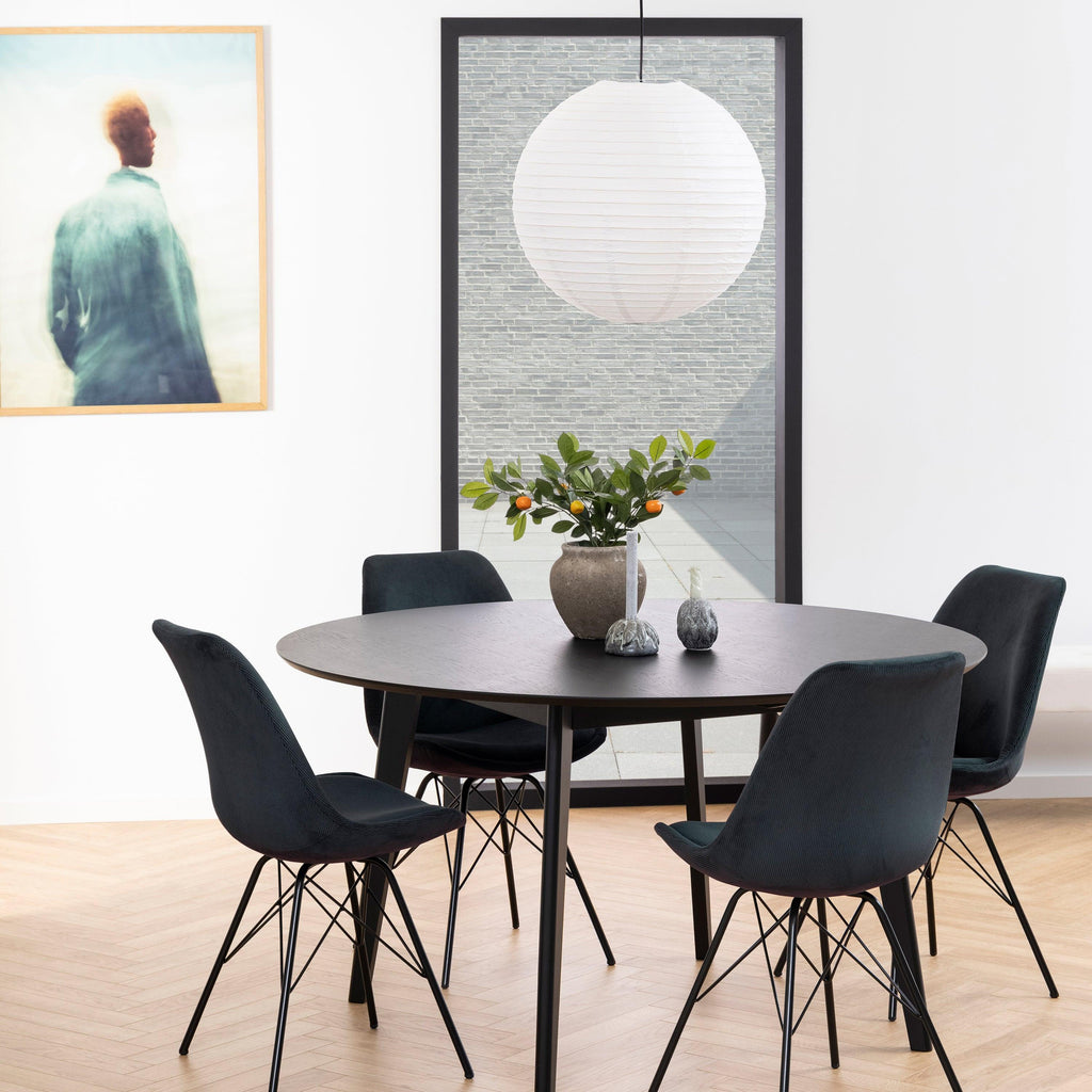 Roxby Round Dining Table in Black 140cm - image 4