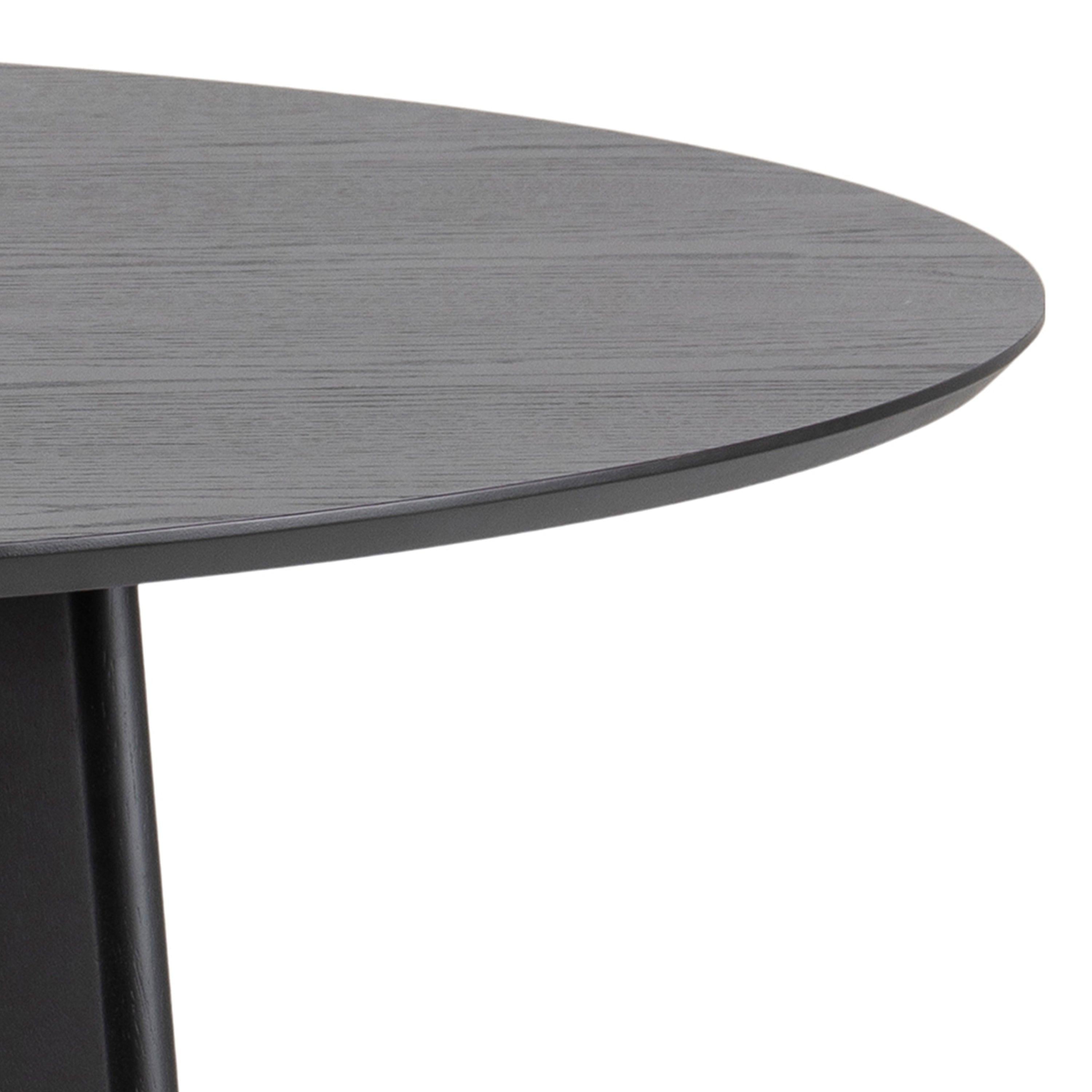 Roxby Round Dining Table in Black 140cm - image 8