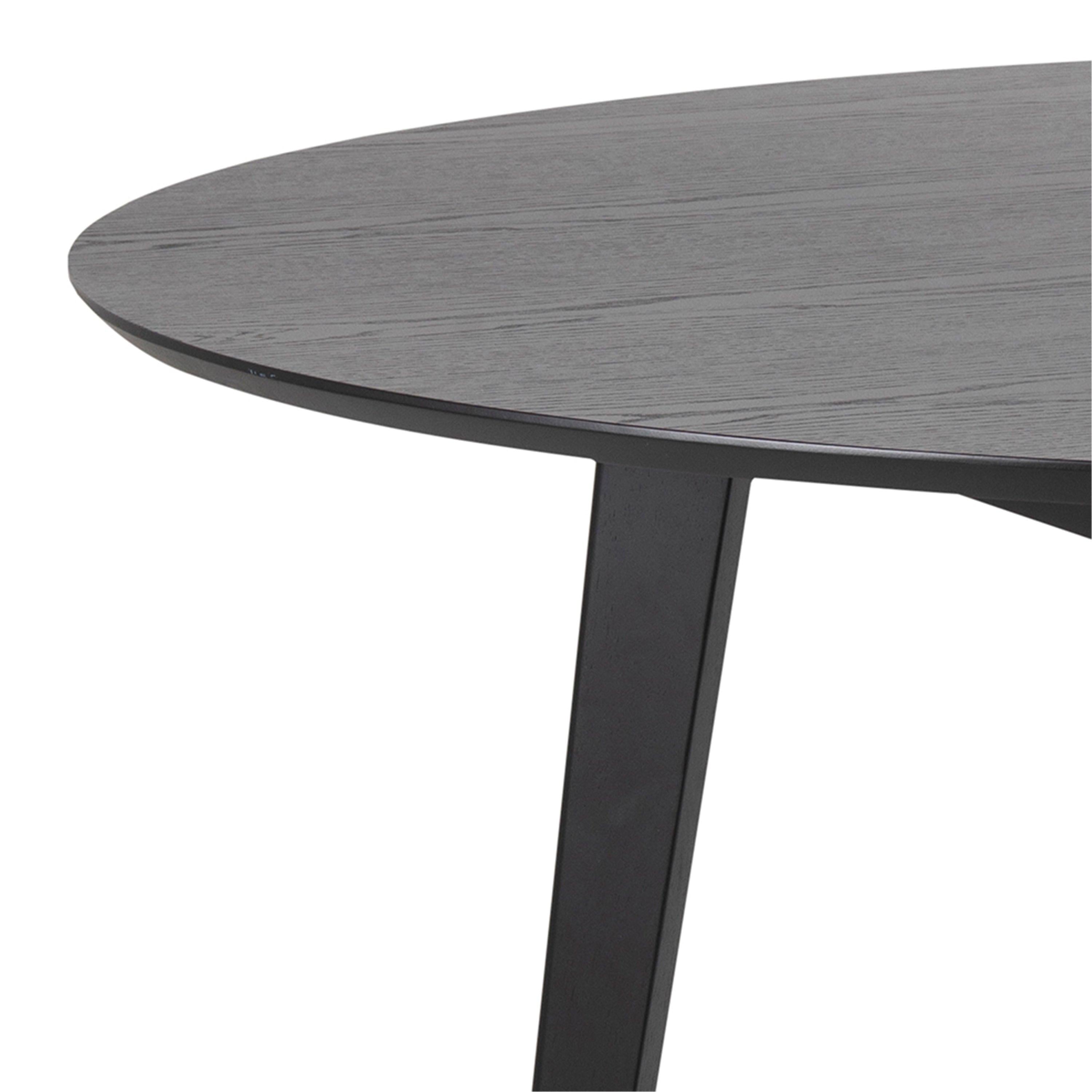 Roxby Round Dining Table in Black 140cm - image 9
