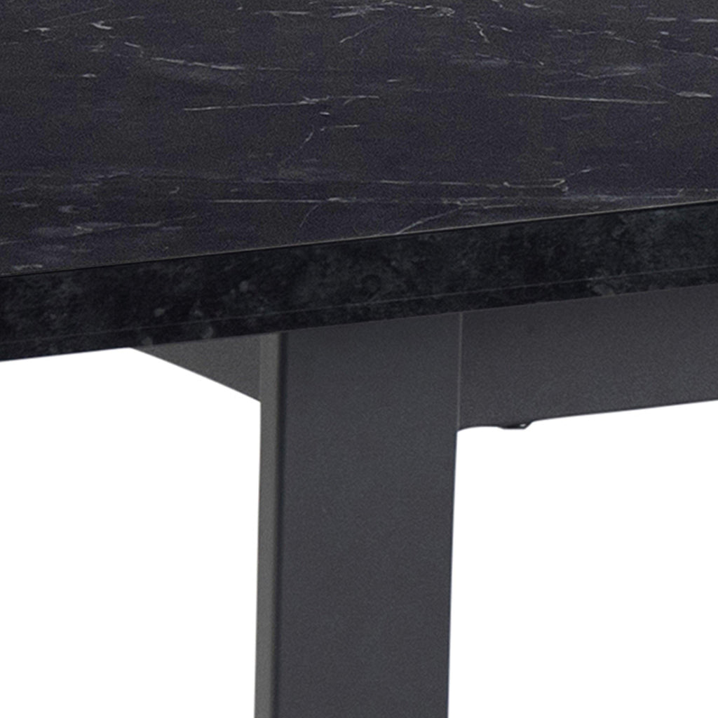 Amble Dining Table with Black Marble Melamine Top & Black Legs - image 10