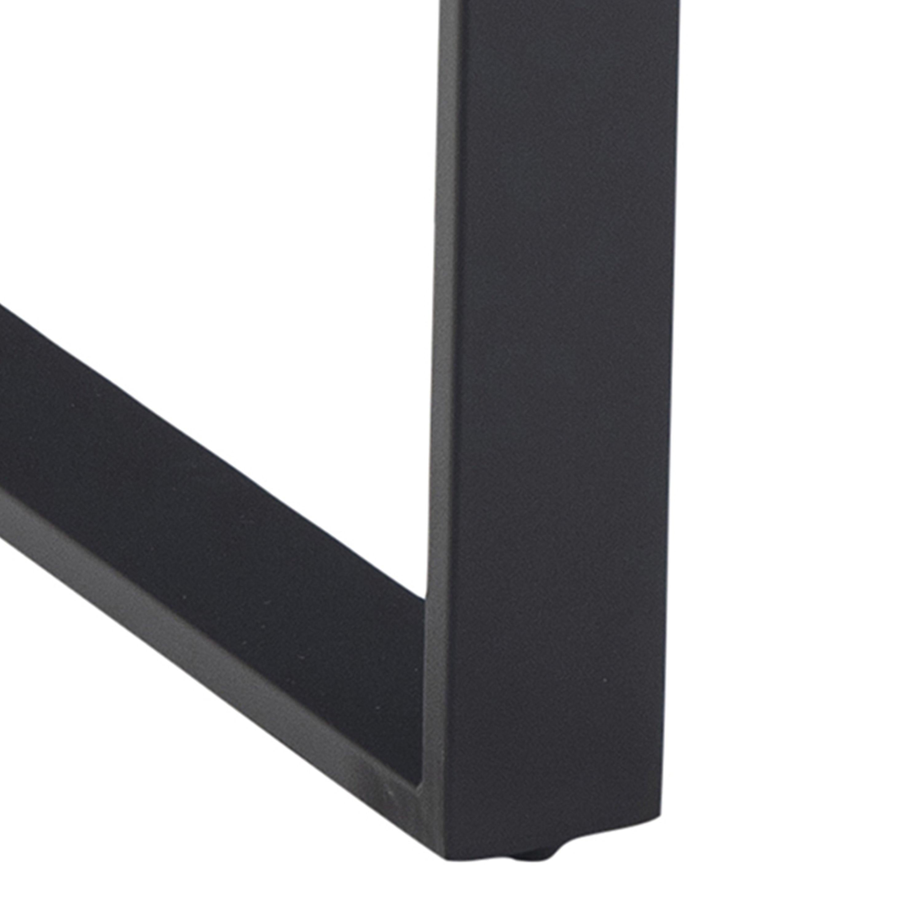 Amble Dining Table with Black Marble Melamine Top & Black Legs - image 11