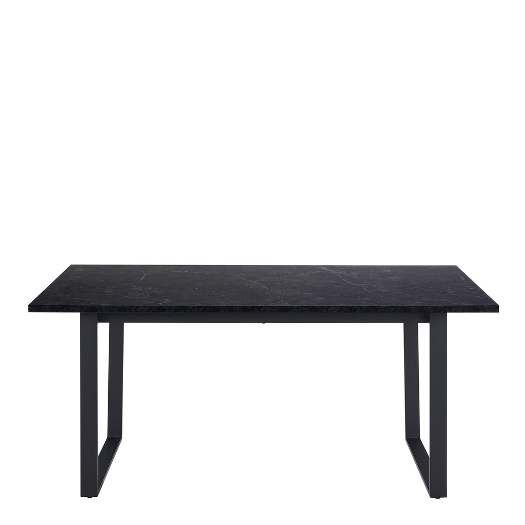 Amble Dining Table with Black Marble Melamine Top & Black Legs - image 2