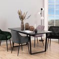 Amble Dining Table with Black Marble Melamine Top & Black Legs - image 3