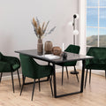 Amble Dining Table with Black Marble Melamine Top & Black Legs - image 4