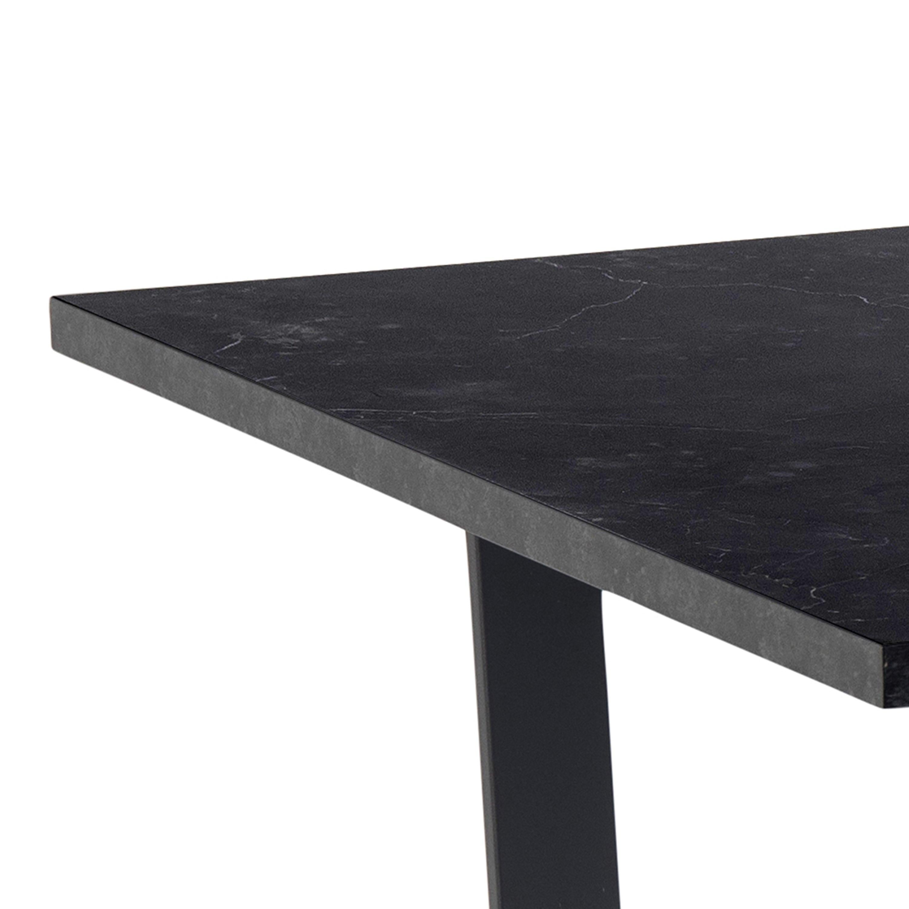 Amble Dining Table with Black Marble Melamine Top & Black Legs - image 7