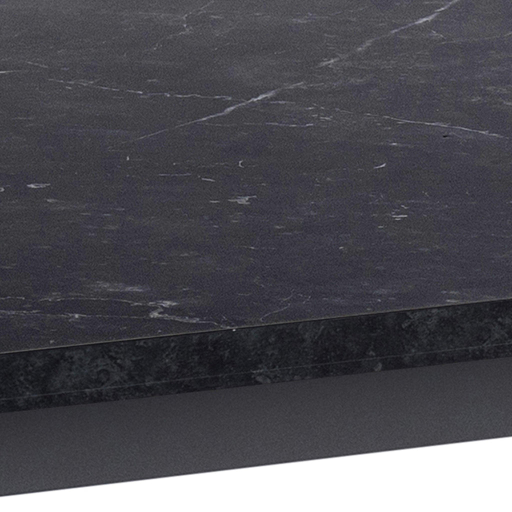 Amble Dining Table with Black Marble Melamine Top & Black Legs - image 8