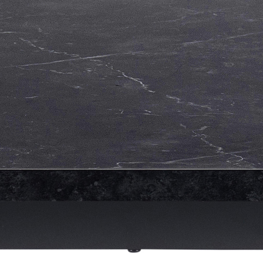 Amble Dining Table with Black Marble Melamine Top & Black Legs - image 9