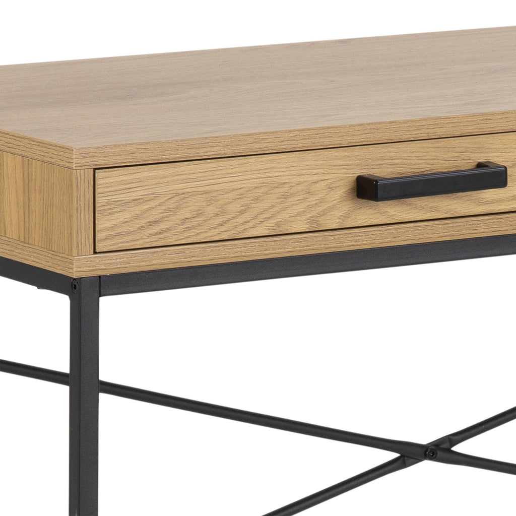 Seaford Office Desk with 1 Drawer in Oak - image 7
