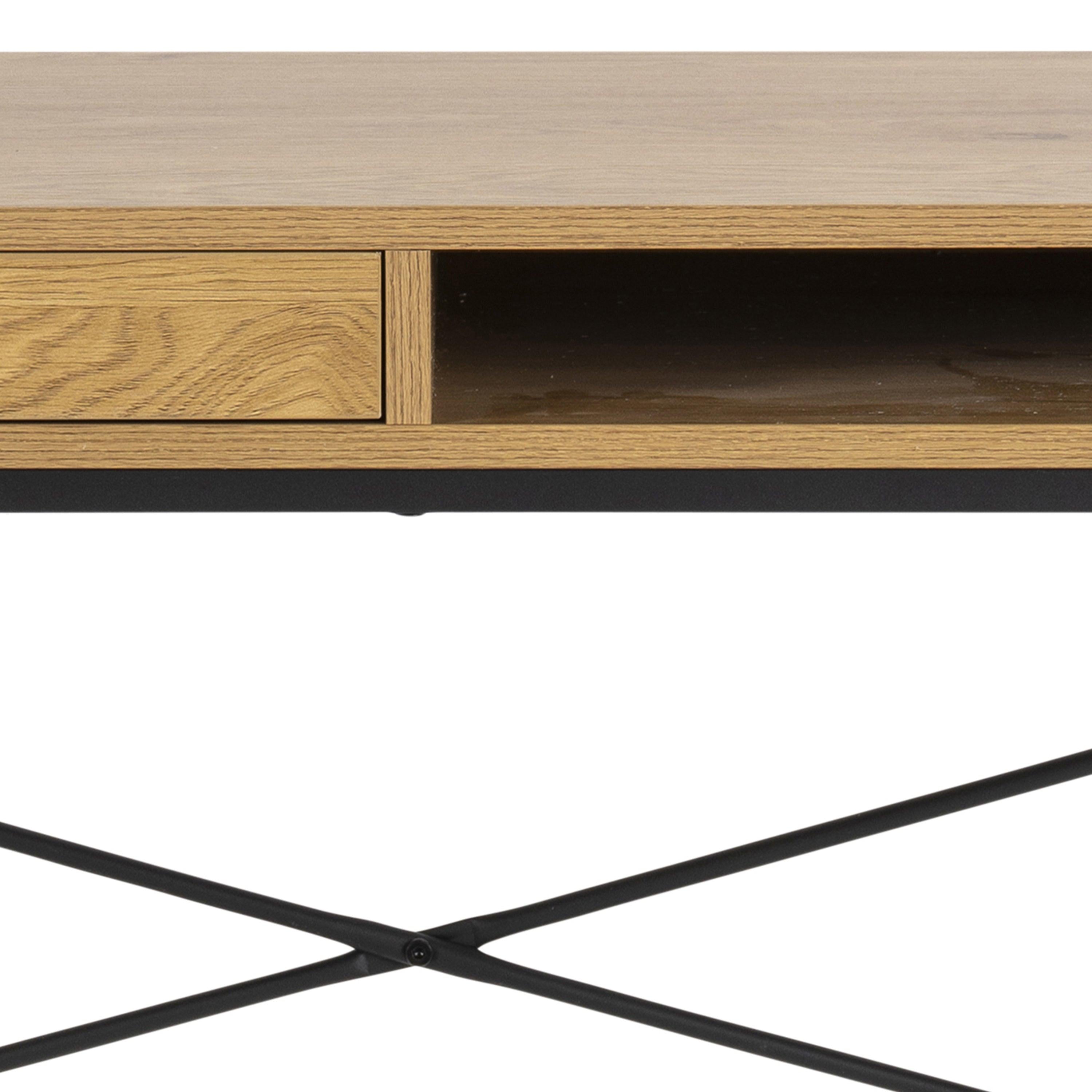 Seaford Office Desk with 1 Drawer in Oak - image 8