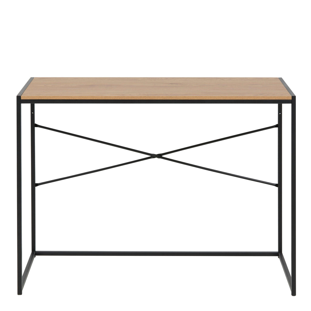 Seaford Office Desk in Black & Oak - image 2