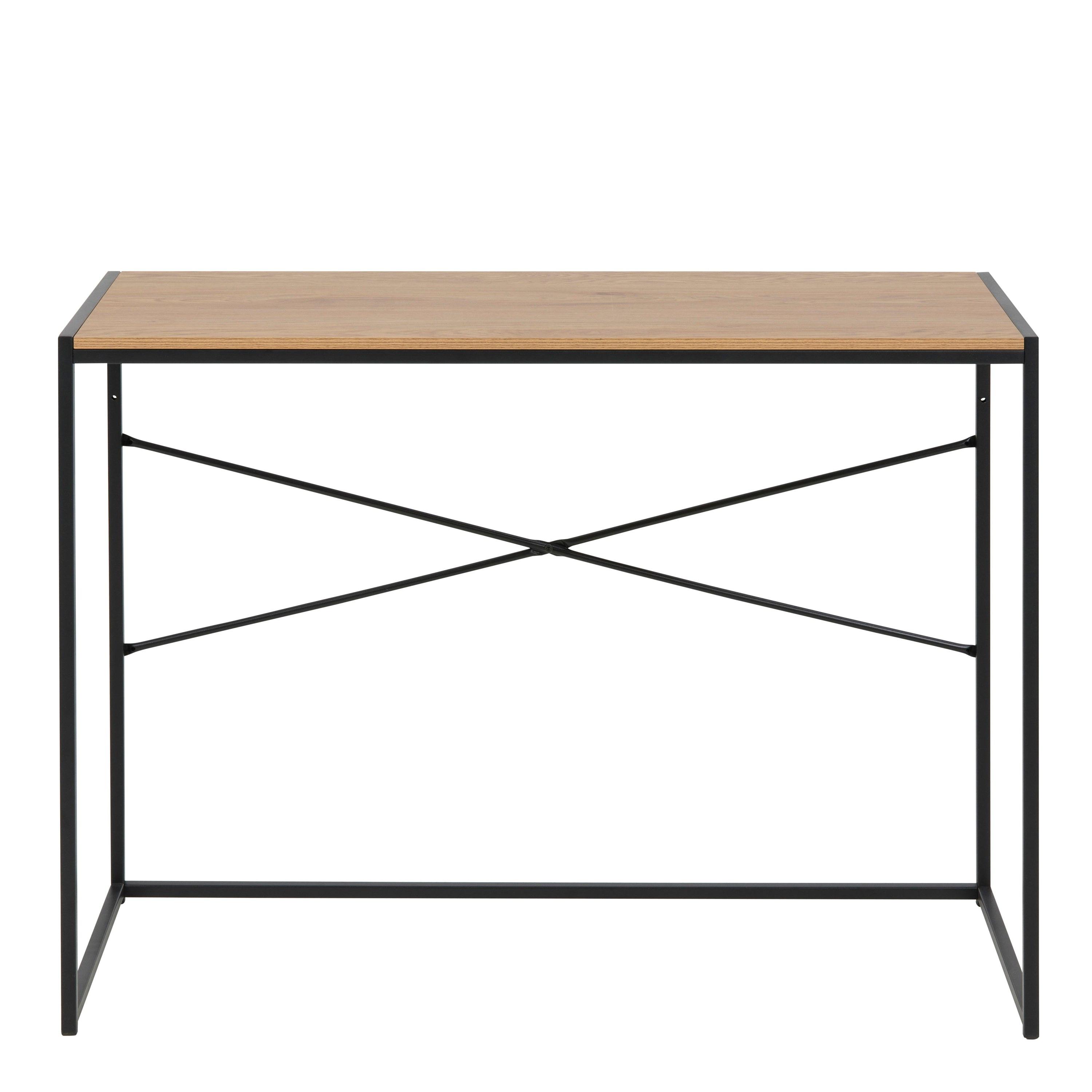 Seaford Office Desk in Black & Oak - image 2