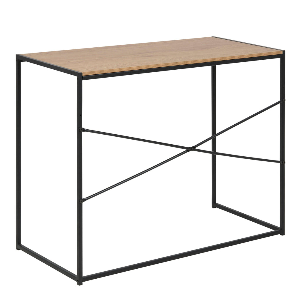 Seaford Office Desk in Black & Oak - image 3