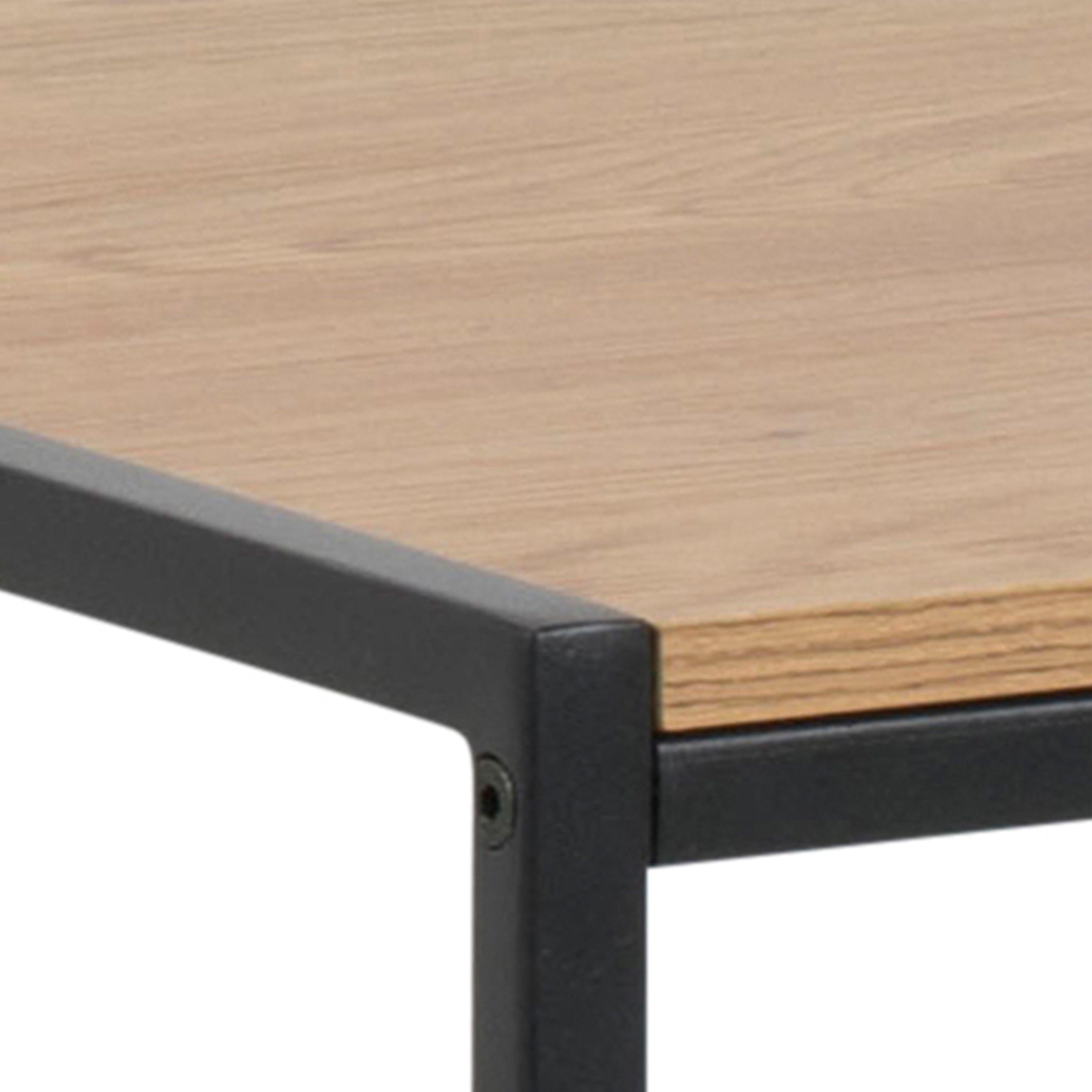 Seaford Office Desk in Black & Oak - image 5