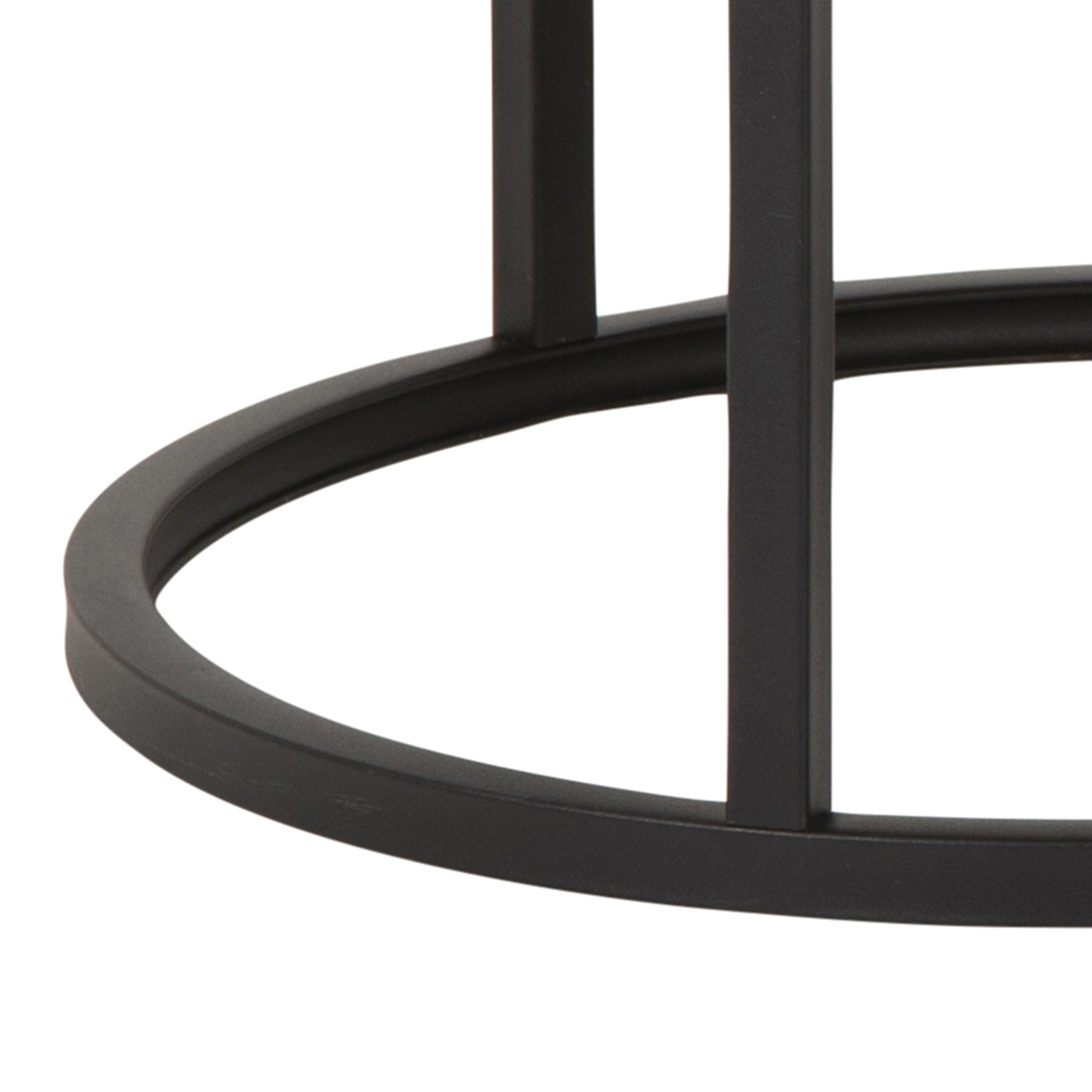 Spiro Round Coffee Table Set with Oak Top & Black Legs - image 9
