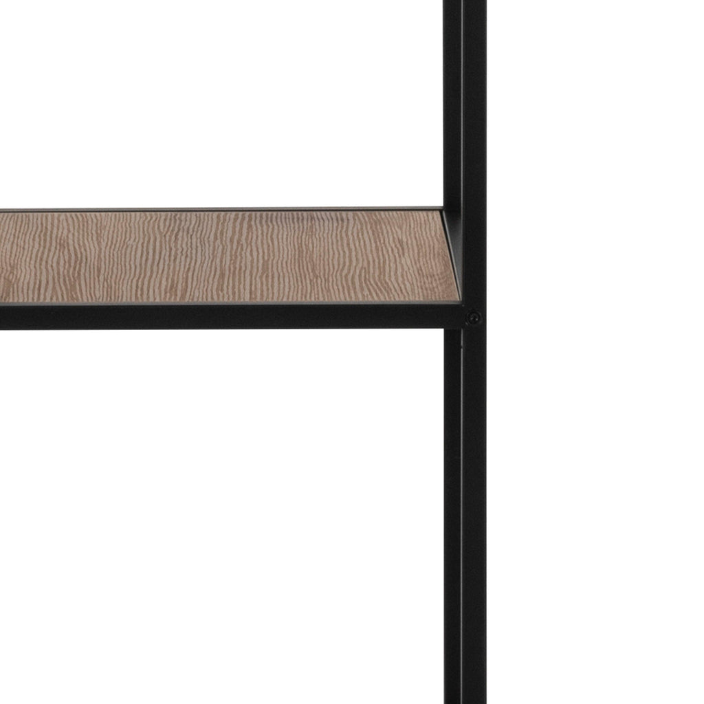 Seaford Bookcase with 2 Drawers and 3 Shelves in Black & Oak - image 5