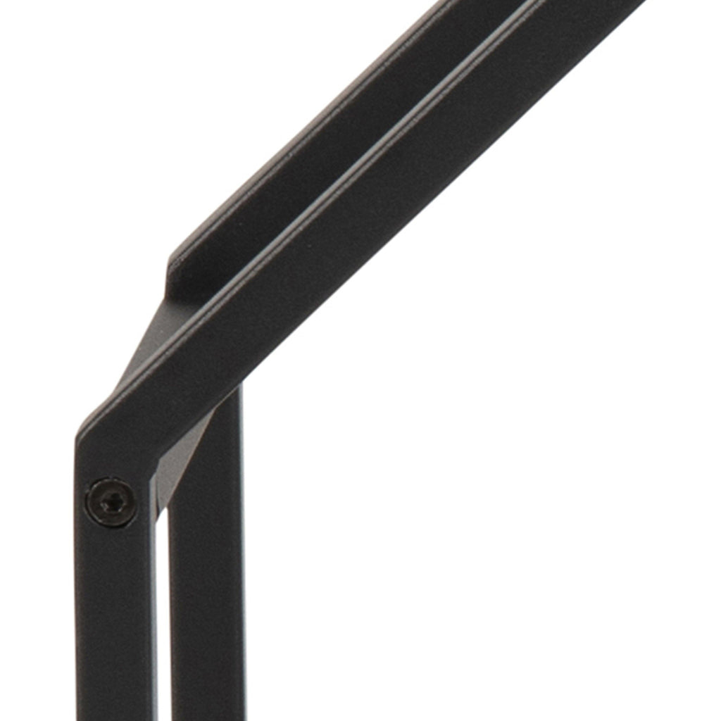 Seaford Octagonal Metal Wall Shelf in Black & Oak - image 4