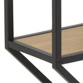 Seaford Octagonal Metal Wall Shelf in Black & Oak - image 5