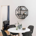 Seaford Octagonal Metal Wall Shelf in Black - image 4