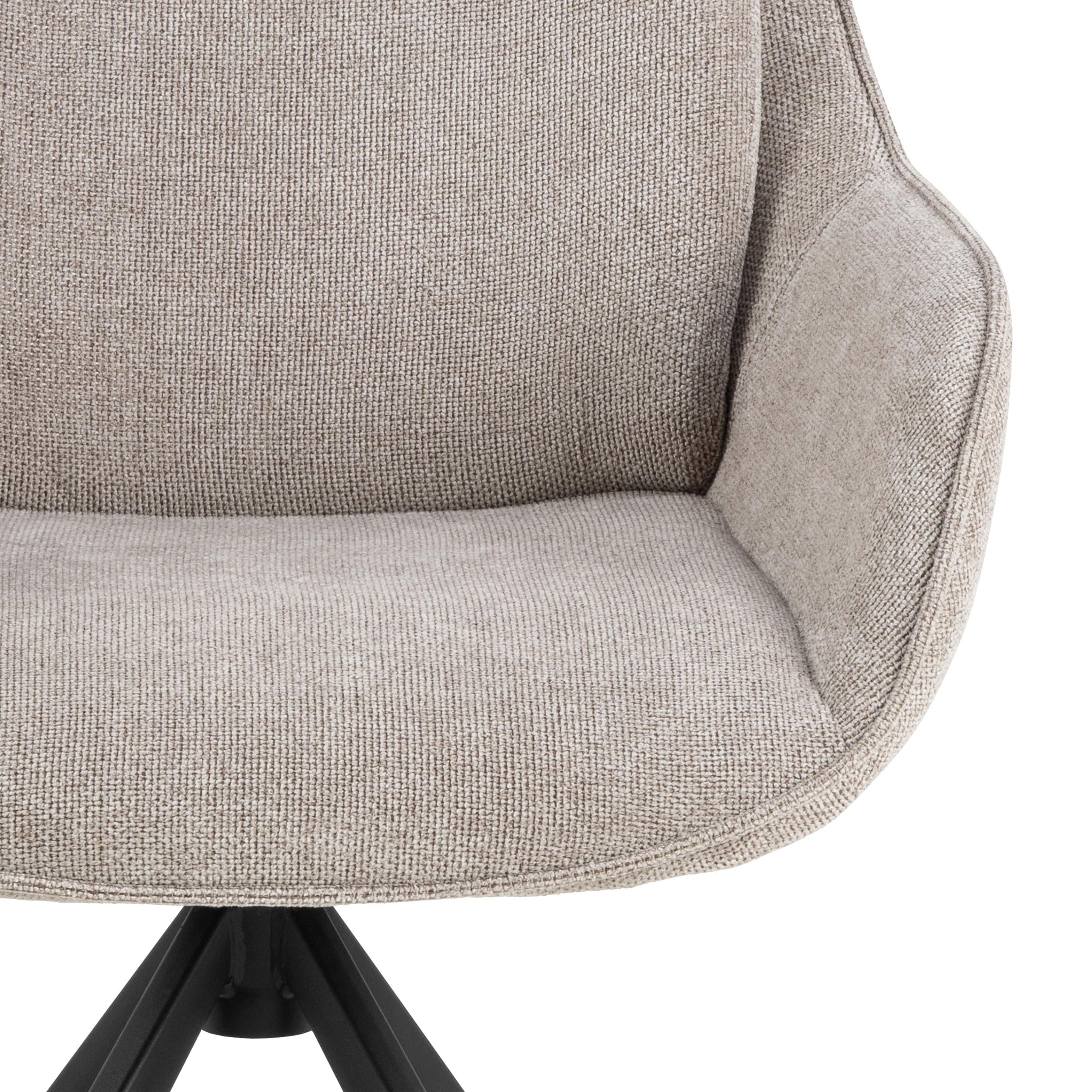 Angus Dining Table in Black 200x90cm includes 4 Carrie Swivel Dining Chairs in Sand - image 12