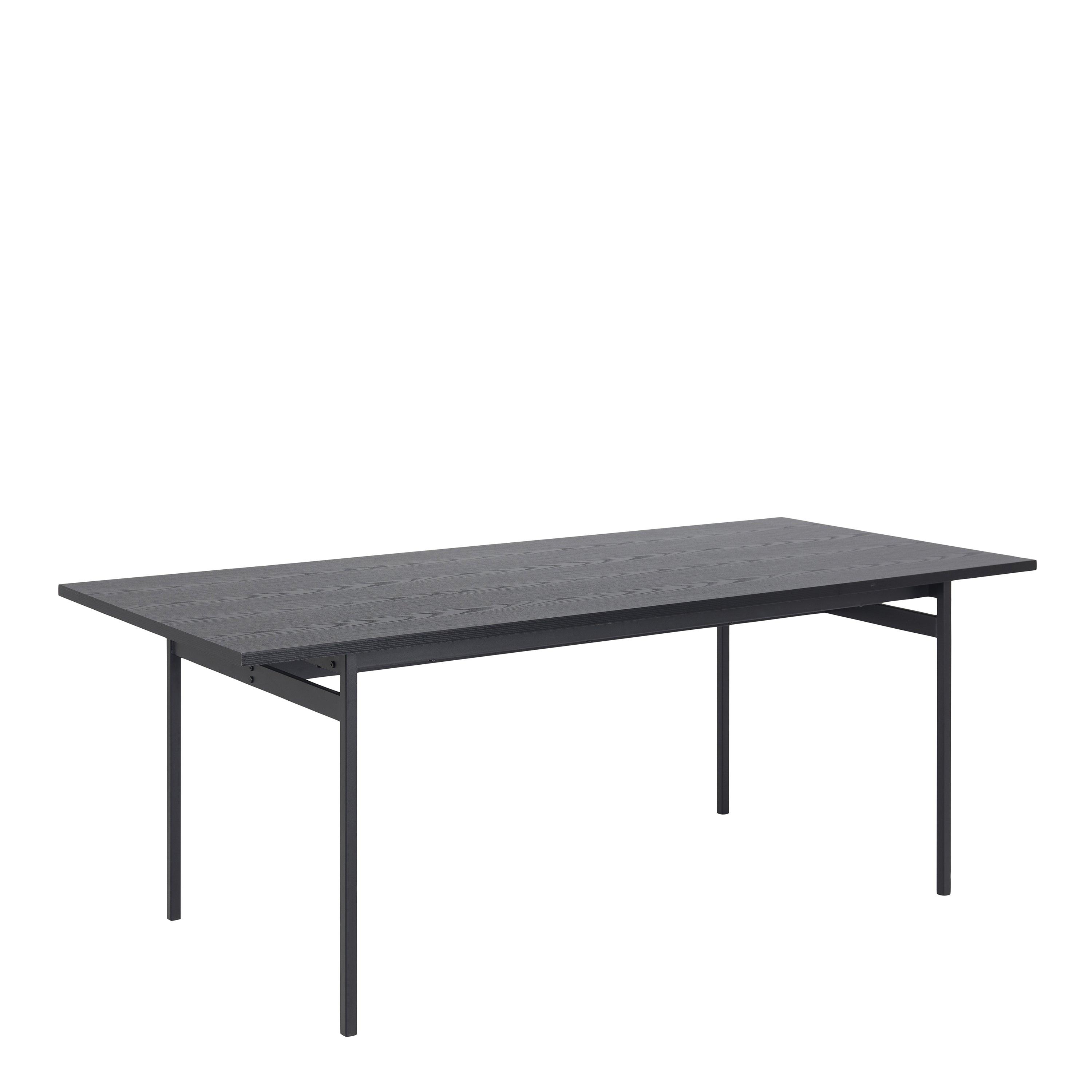 Angus Dining Table in Black 200x90cm includes 4 Carrie Swivel Dining Chairs in Sand - image 2