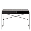 Angus Office Desk with Sliding Door in Black - image 2