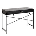 Angus Office Desk with Sliding Door in Black - image 3