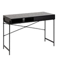 Angus Office Desk with Sliding Door in Black - image 4