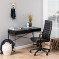 Angus Office Desk with Sliding Door in Black - image 5