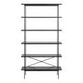 Angus Bookcase with 5 Shelves in Black - image 2