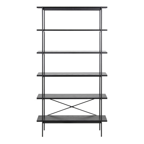Angus Bookcase with 5 Shelves in Black - image 2