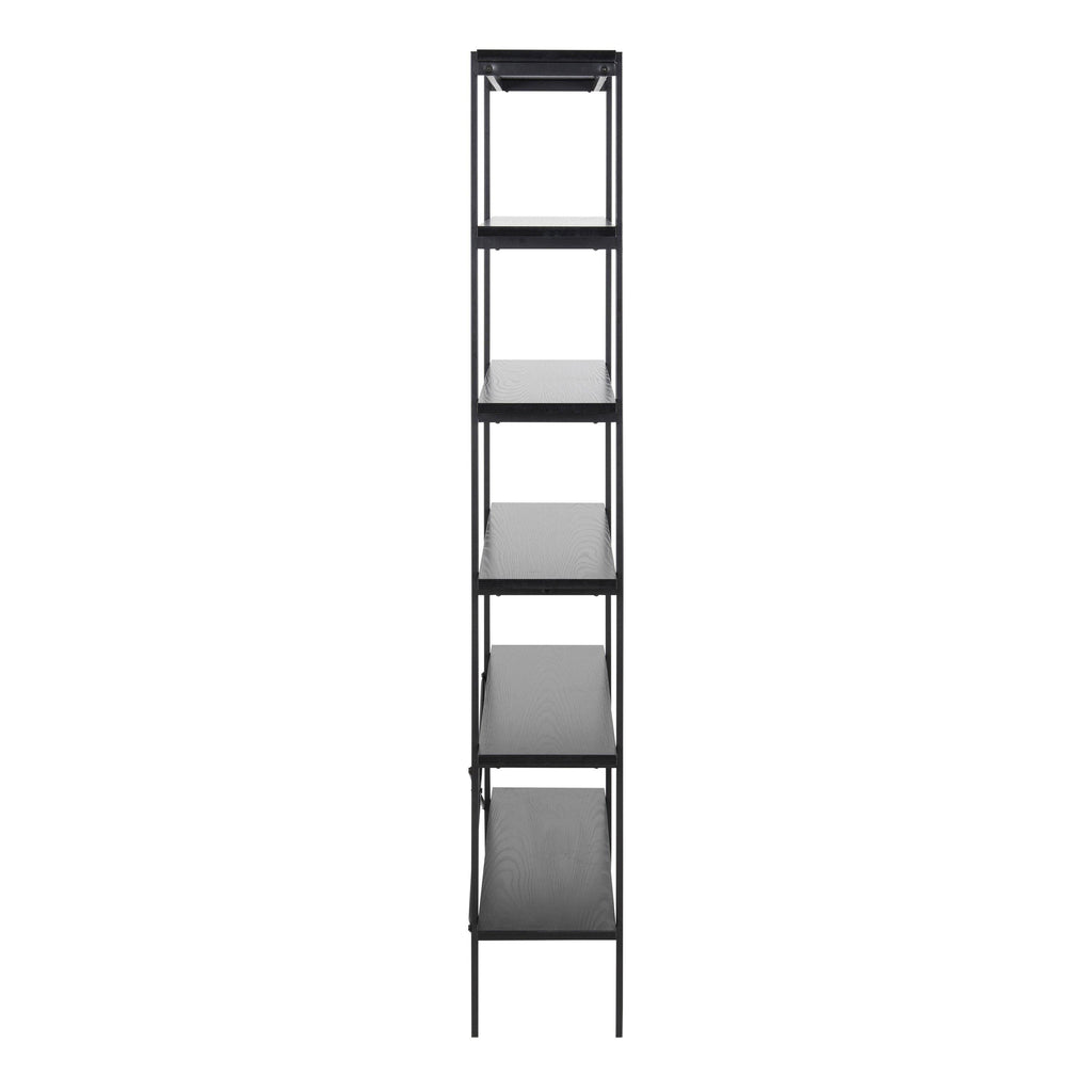 Angus Bookcase with 5 Shelves in Black - image 3
