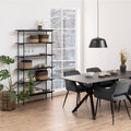 Angus Bookcase with 5 Shelves in Black - image 4