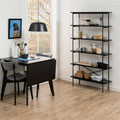 Angus Bookcase with 5 Shelves in Black - image 5
