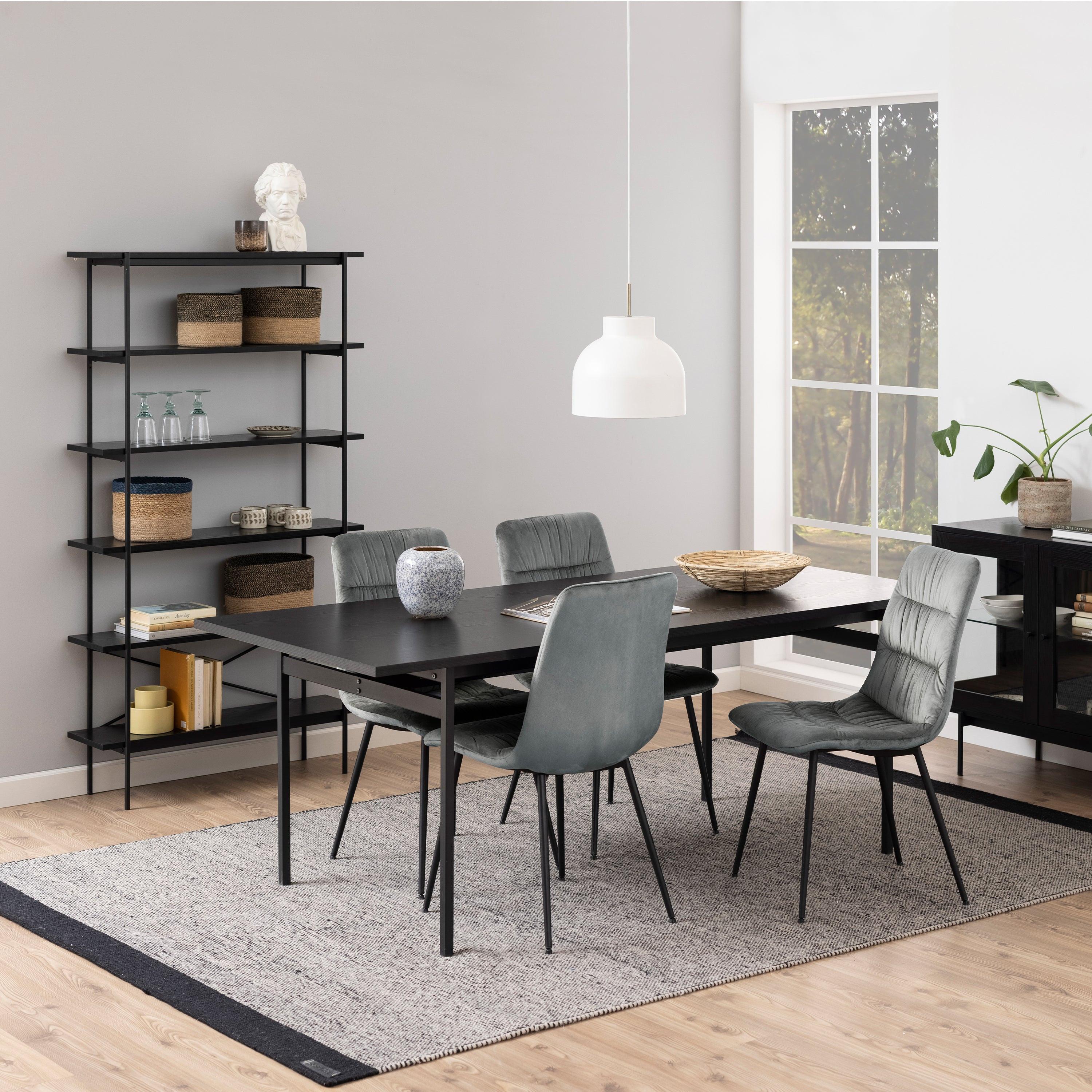 Angus Bookcase with 5 Shelves in Black - image 6