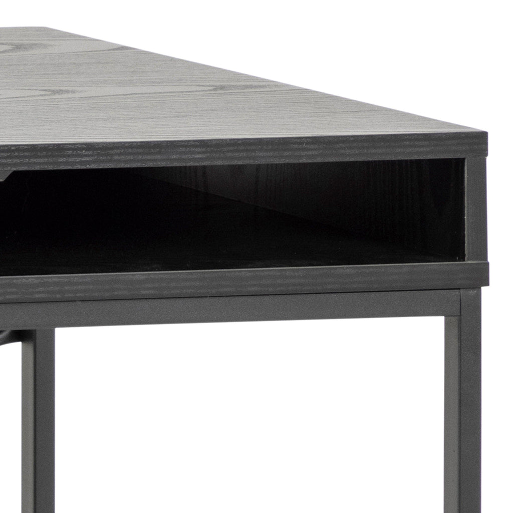 Seaford 1 Drawer Office Desk in Ash Black - image 7