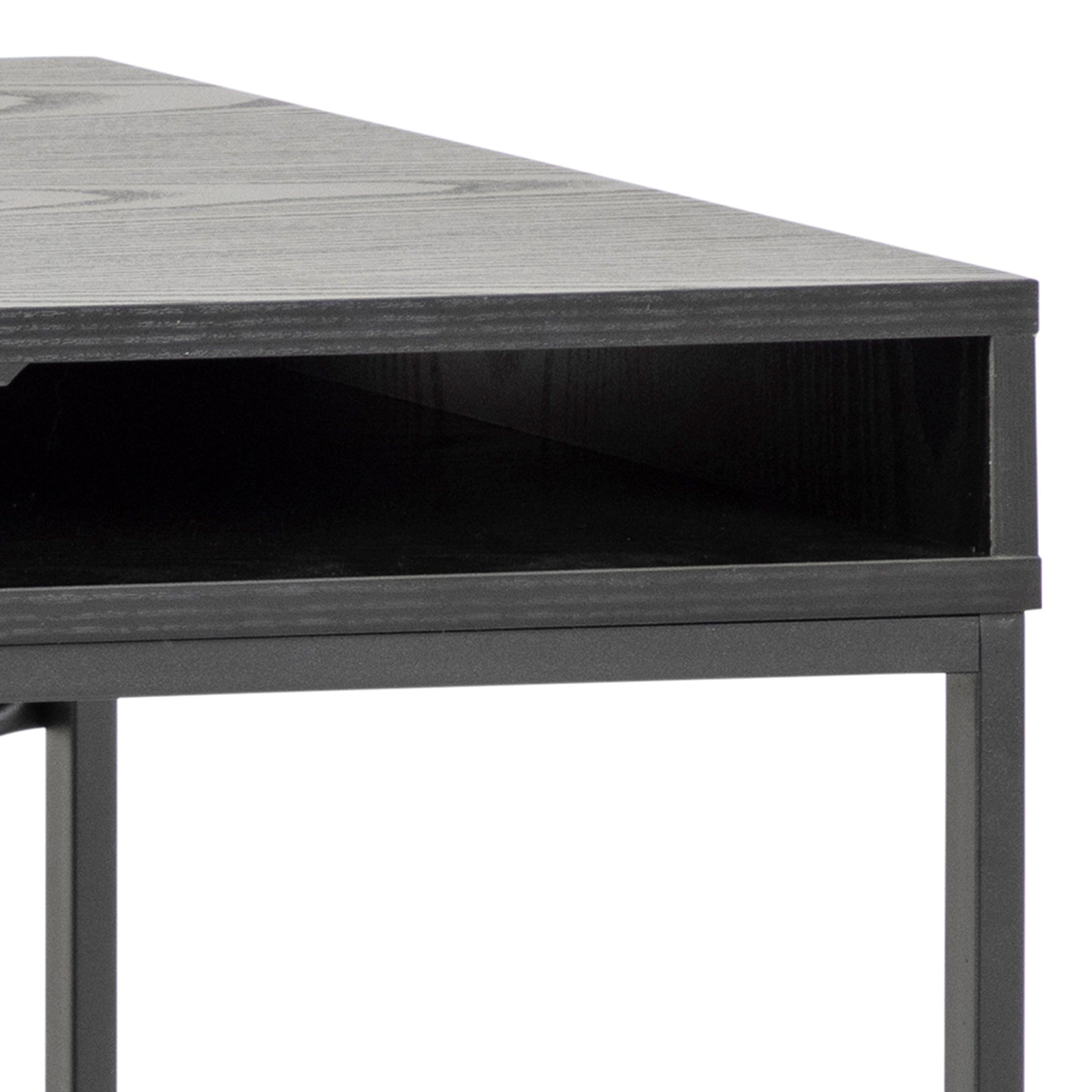 Seaford 1 Drawer Office Desk in Ash Black - image 7