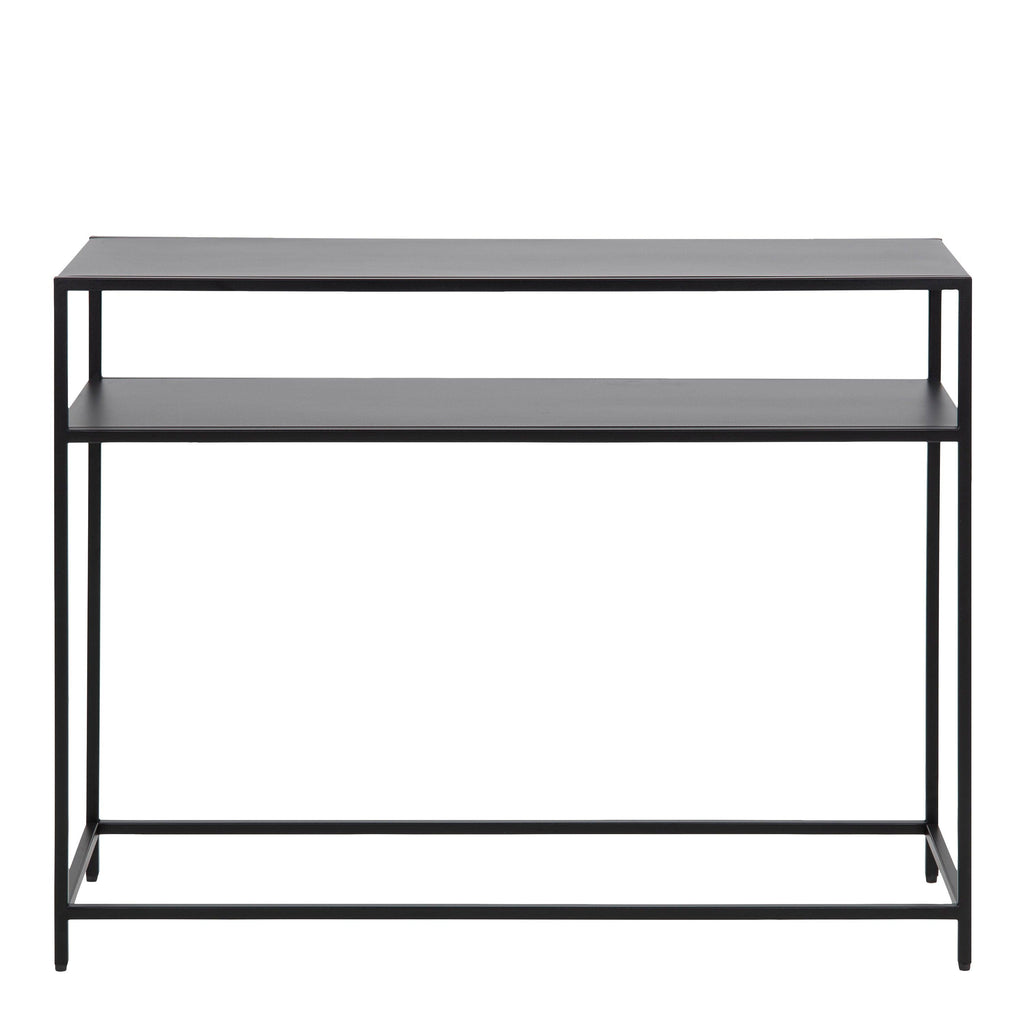 Newcastle Console Table with Open Shelf in Matt Black - image 2