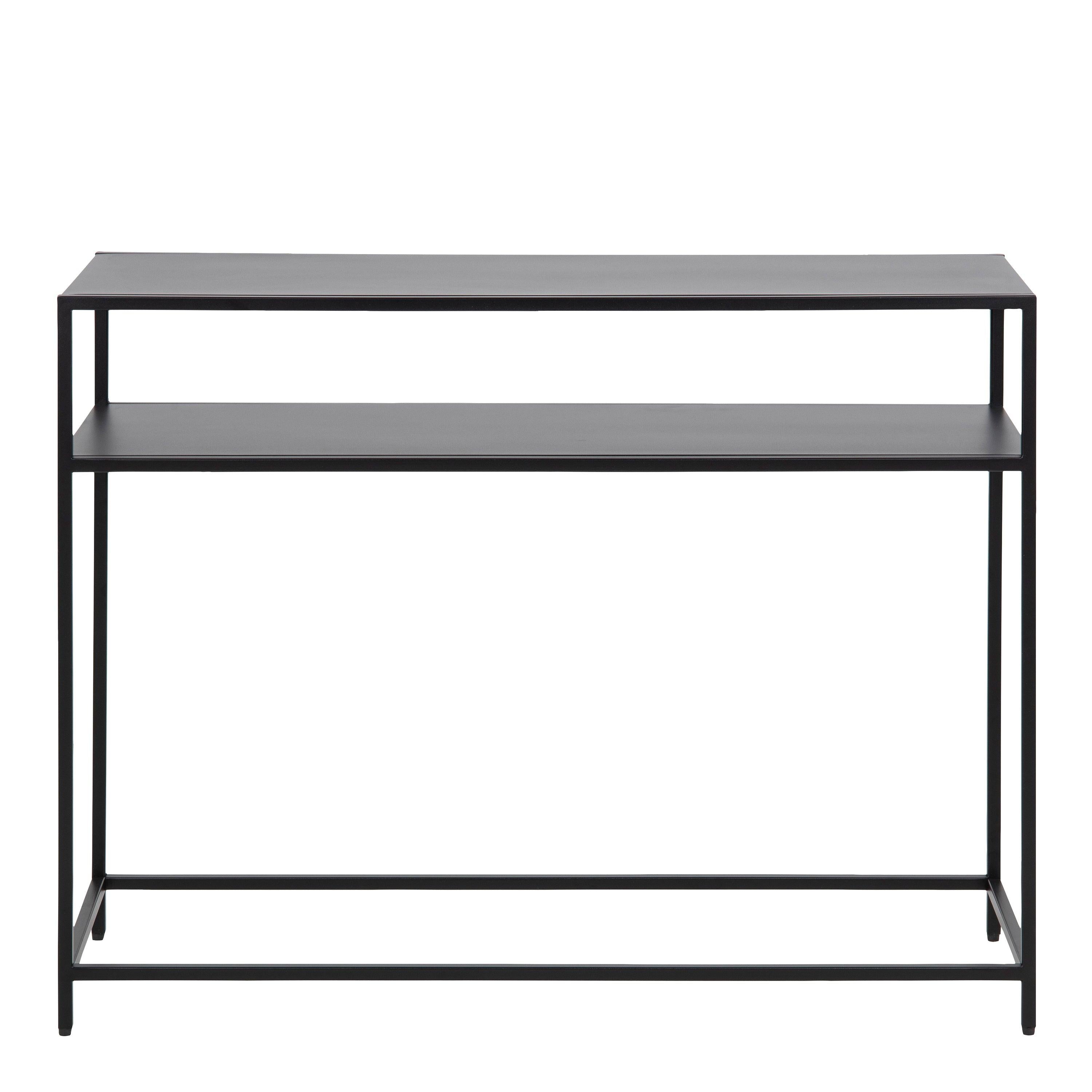 Newcastle Console Table with Open Shelf in Matt Black - image 2