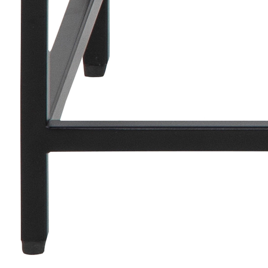 Newcastle Console Table with Open Shelf in Matt Black - image 9